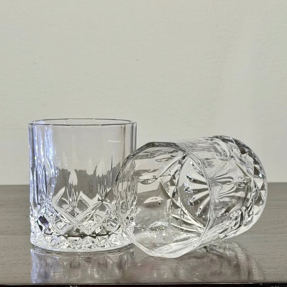 Royal Crystal Rock Opera Old Fashioned Whiskey Glasses‎ Set of 2